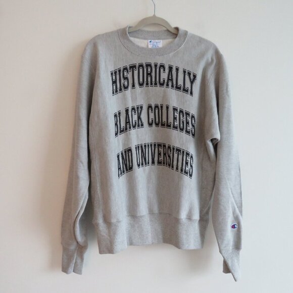 BCU X CHAMPION HBCU Arch Crewneck Gray Reverse Weave Sweatshirt - Size S - Picture 3 of 16